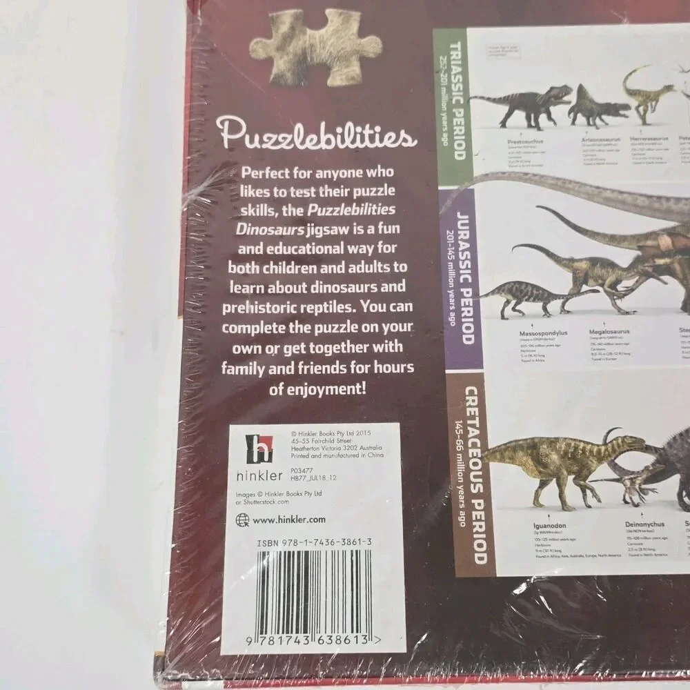 Puzzlebilities Dinosaur Jigsaw‎ Puzzle 500 Pieces Period Timeline Sealed